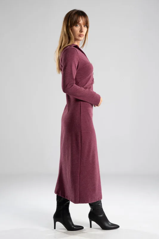 Maxi Dress Collar Buttons
