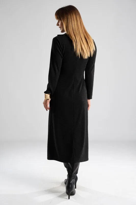 Maxi Dress Collar Buttons