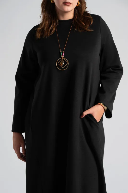 Φόρεμα Maxi Κολιέ Μονόχρωμο