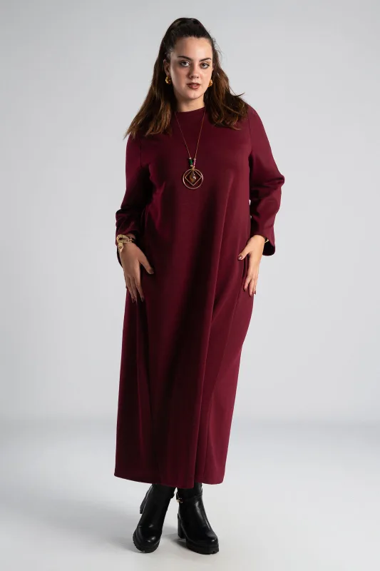 Φόρεμα Maxi Κολιέ Μονόχρωμο