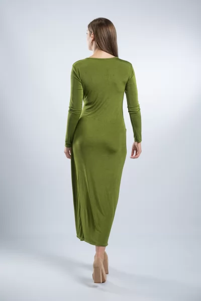 Φόρεμα Maxi Κόμπος Ζέρσει Apple Green