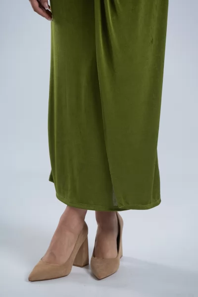 Φόρεμα Maxi Κόμπος Ζέρσει Apple Green