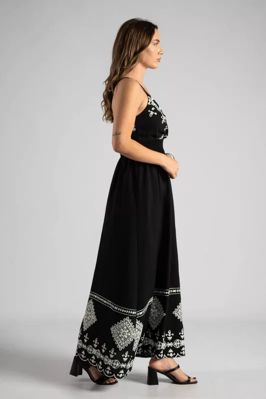 Dress Maxi Wrap Embroidery
