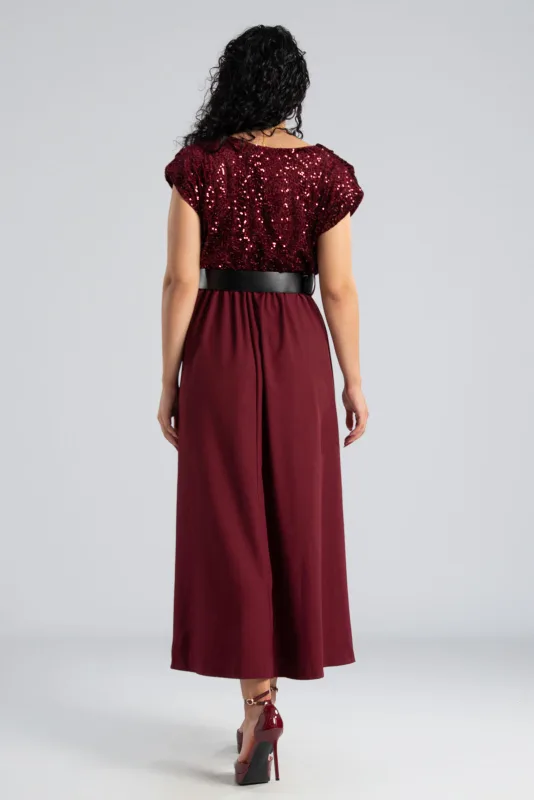 Maxi Wrapped Dress Sequin