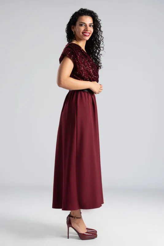 Maxi Wrapped Dress Sequin