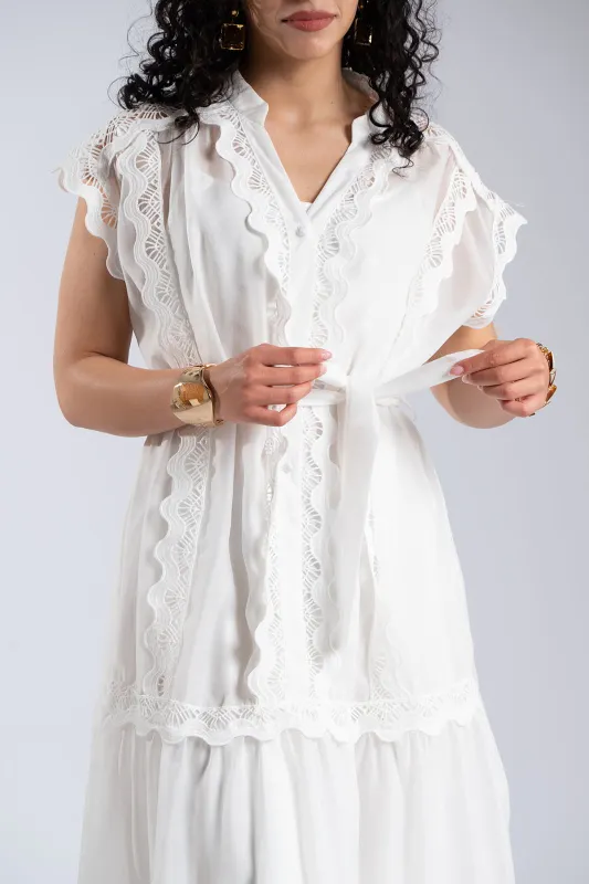 Maxi Lace Details Dress 