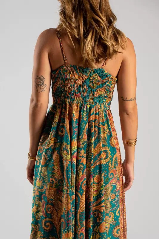 Φόρεμα Maxi Λεπτή Τιράντα Paisley