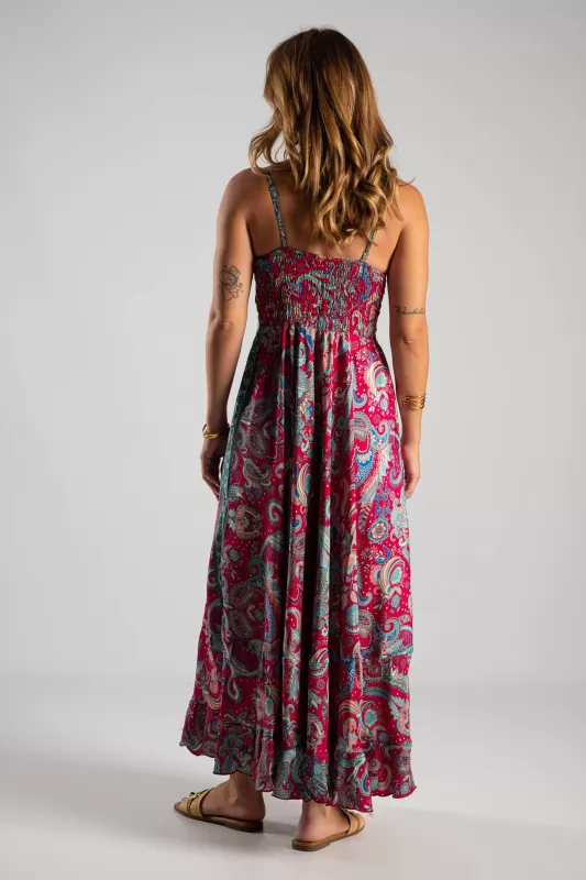 Φόρεμα Maxi Λεπτή Τιράντα Paisley