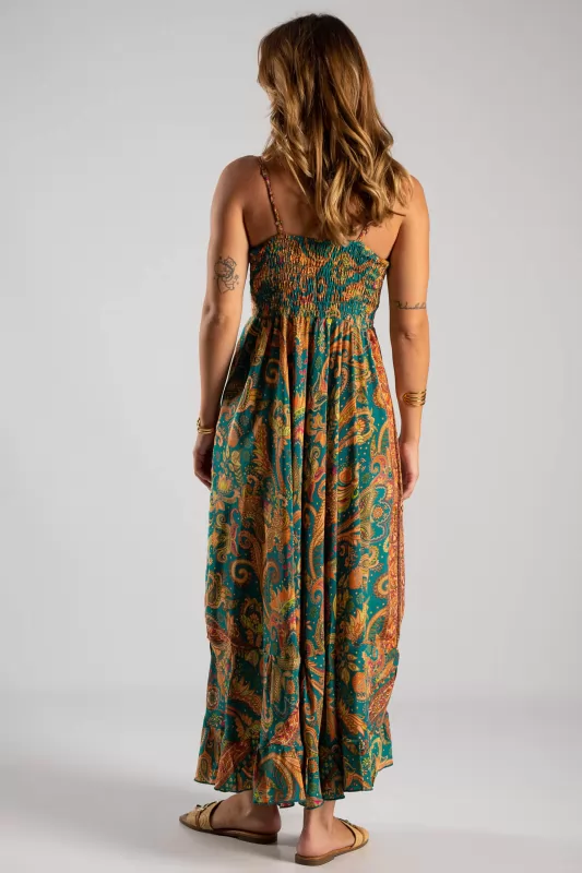 Φόρεμα Maxi Λεπτή Τιράντα Paisley