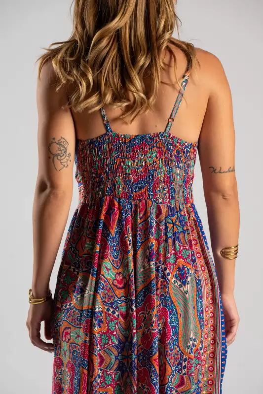 Φόρεμα Maxi Λεπτή Τιράντα Paisley