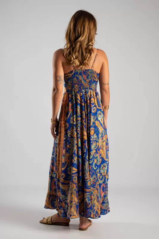 Φόρεμα Maxi Λεπτή Τιράντα Paisley