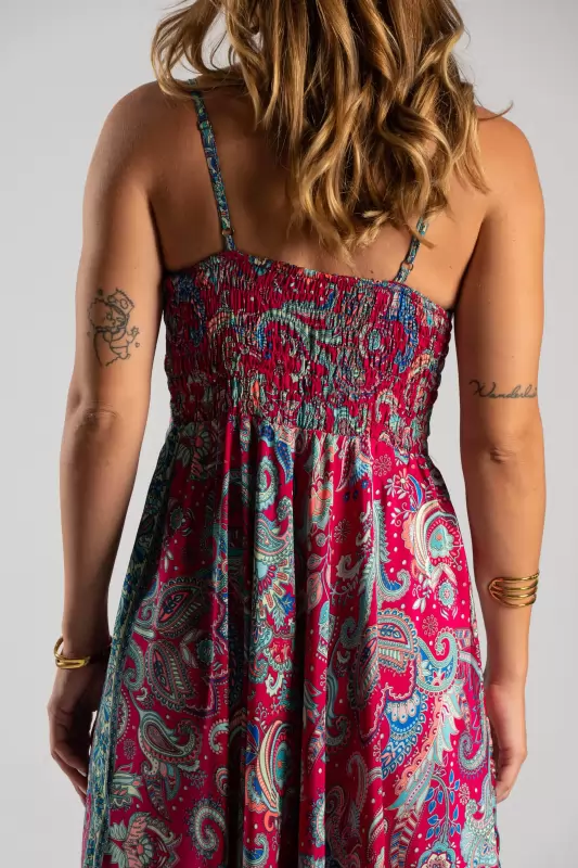 Φόρεμα Maxi Λεπτή Τιράντα Paisley