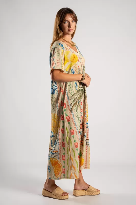 Φόρεμα Maxi Lurex Tropical