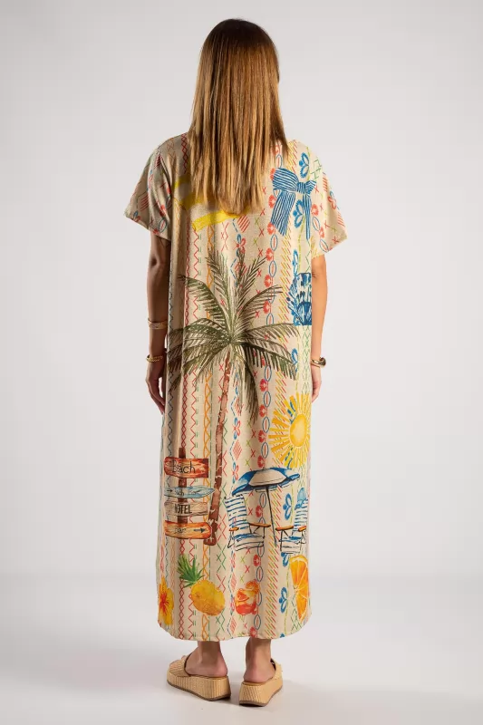 Φόρεμα Maxi Lurex Tropical