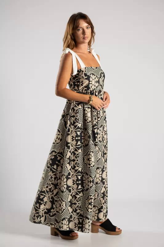 Φόρεμα Maxi Net Floral