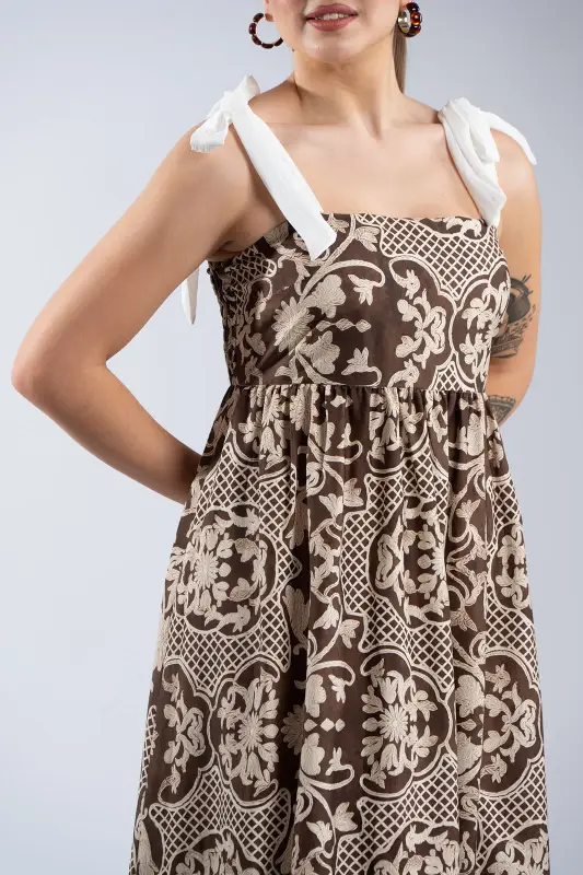 Φόρεμα Maxi Net Floral