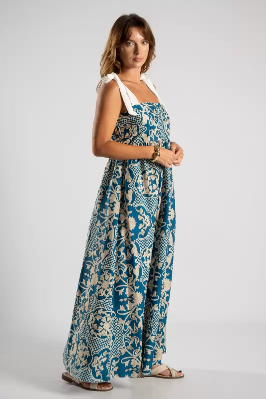 Φόρεμα Maxi Net Floral