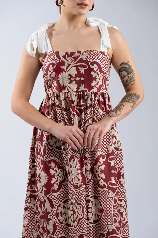 Φόρεμα Maxi Net Floral