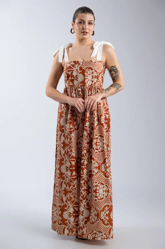 Φόρεμα Maxi Net Floral