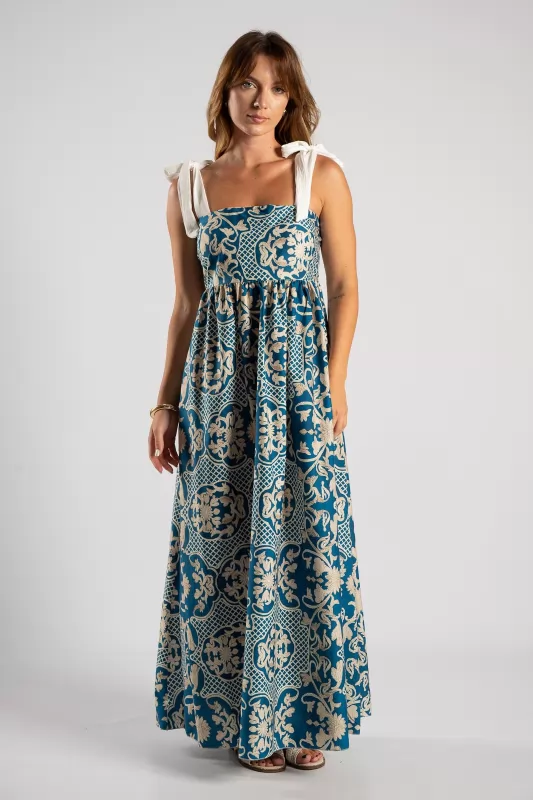 Φόρεμα Maxi Net Floral