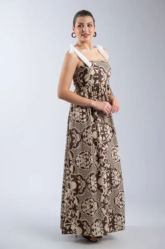 Φόρεμα Maxi Net Floral