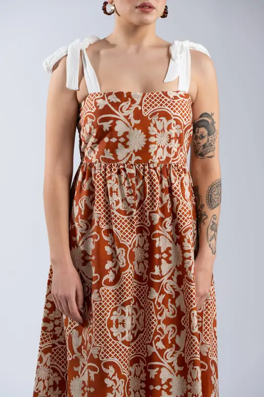 Φόρεμα Maxi Net Floral