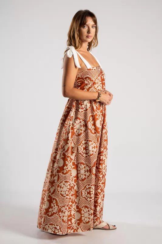Φόρεμα Maxi Net Floral