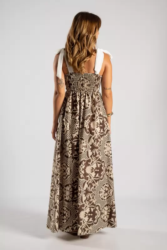Φόρεμα Maxi Net Floral