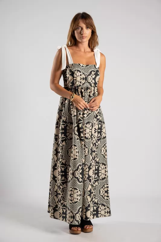 Φόρεμα Maxi Net Floral