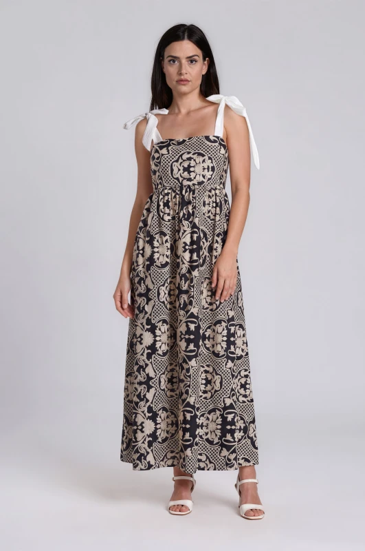 Dress Maxi Net Floral 