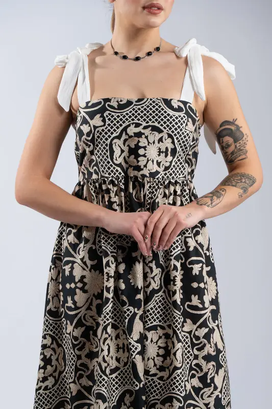 Φόρεμα Maxi Net Floral