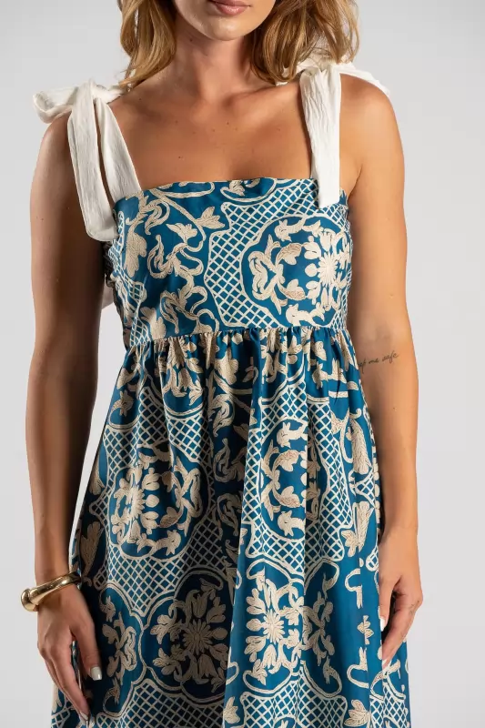 Φόρεμα Maxi Net Floral
