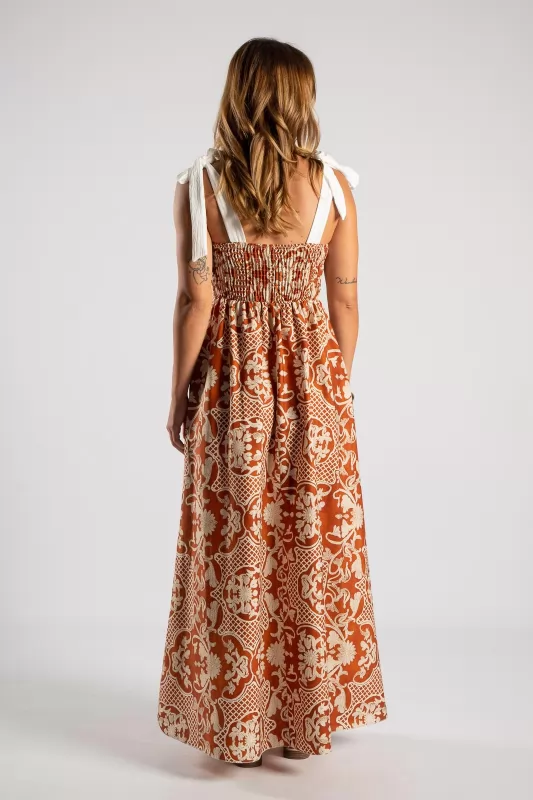 Φόρεμα Maxi Net Floral