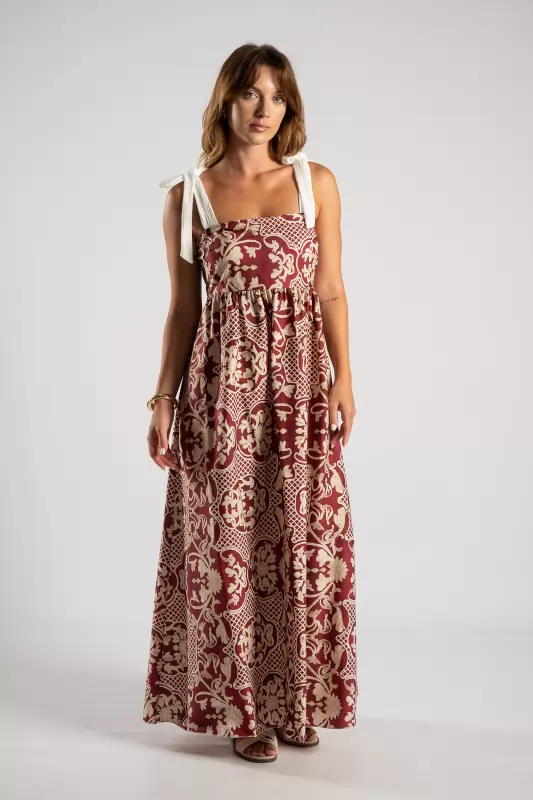 Φόρεμα Maxi Net Floral