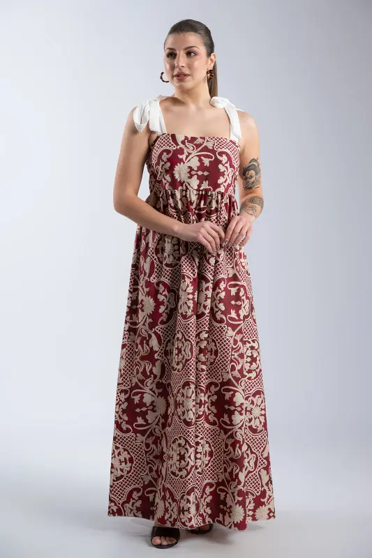 Φόρεμα Maxi Net Floral