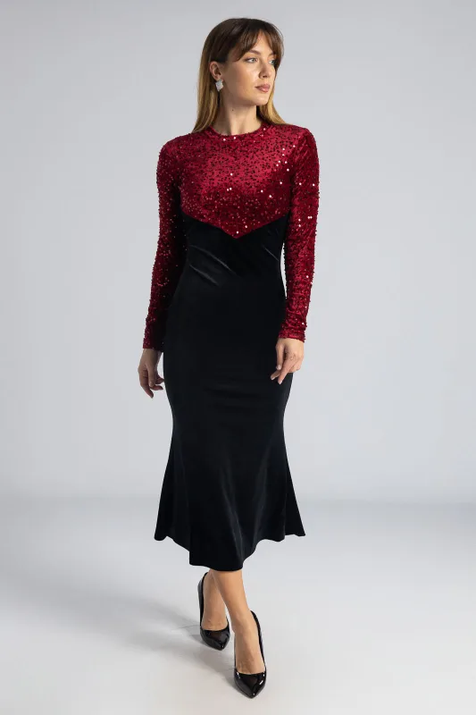 Φόρεμα Maxi Παγιέτα Velvet