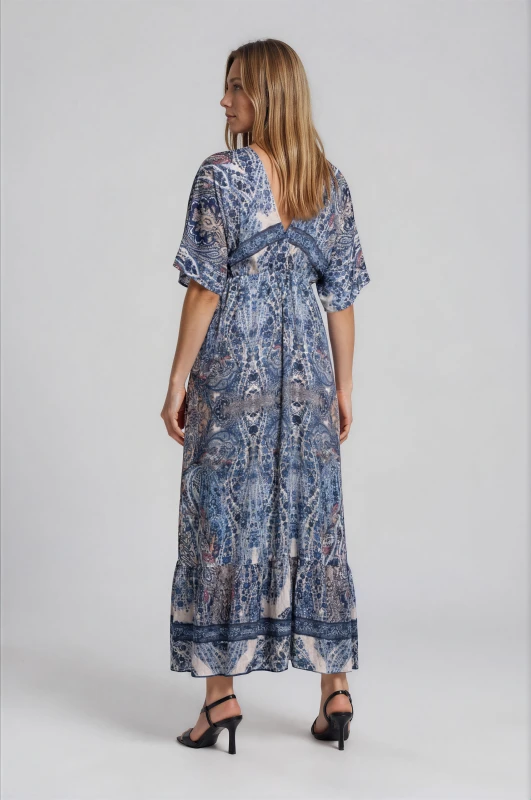 Paisley-Print Maxi Dress