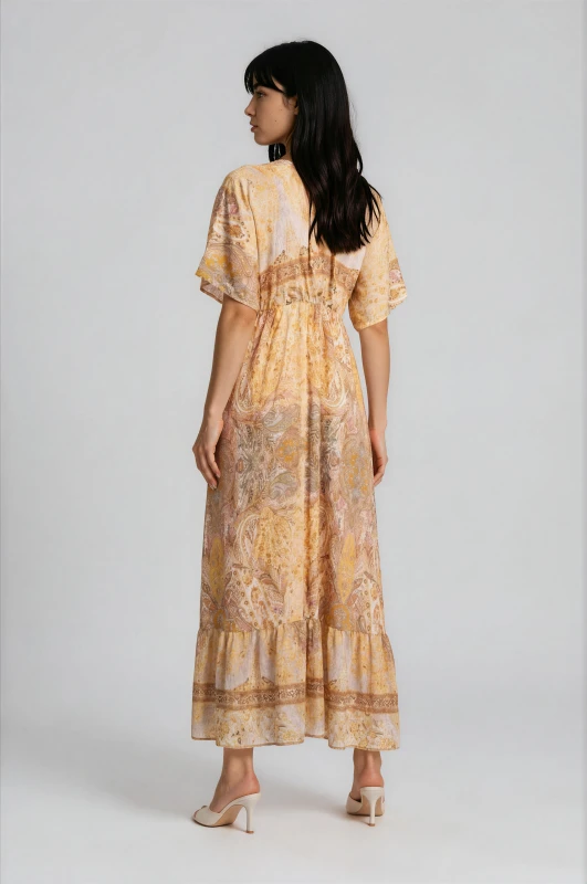 Paisley-Print Maxi Dress