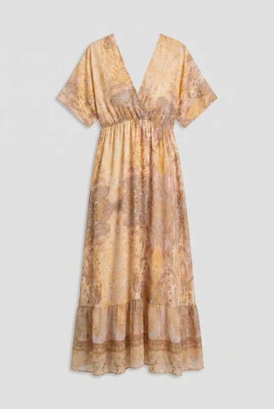 Paisley-Print Maxi Dress