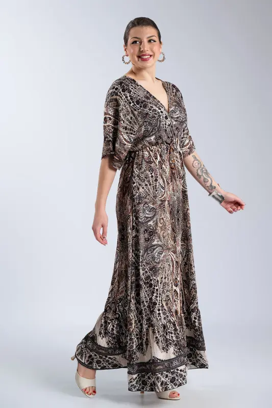 Paisley-Print Maxi Dress