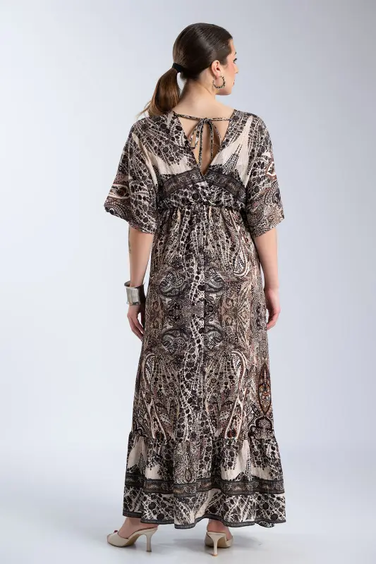 Paisley-Print Maxi Dress