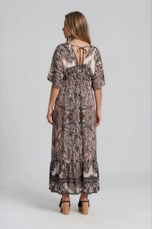 Paisley-Print Maxi Dress