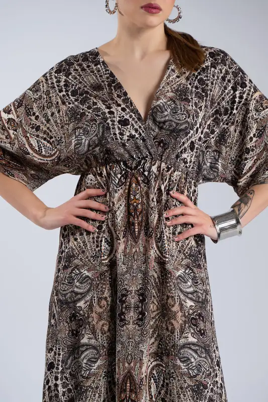 Paisley-Print Maxi Dress
