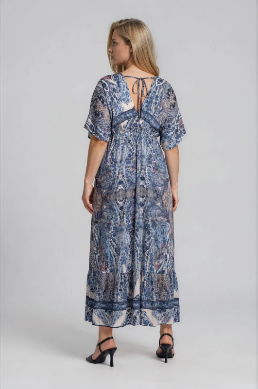 Paisley-Print Maxi Dress