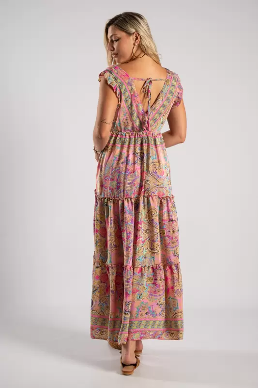 Φόρεμα Maxi Paisley Βολάν
