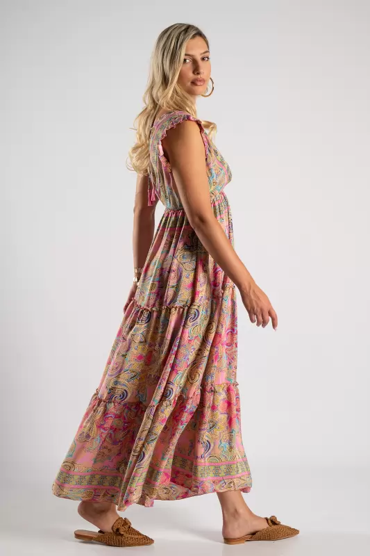 Φόρεμα Maxi Paisley Βολάν