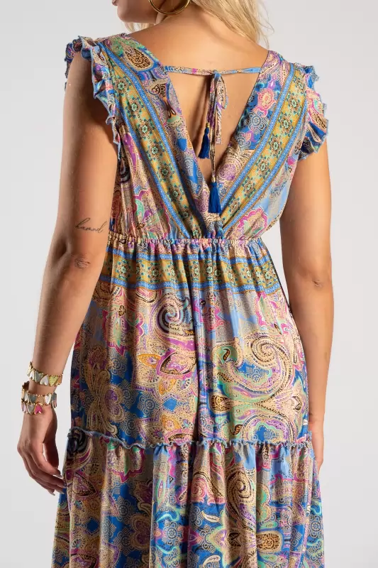 Φόρεμα Maxi Paisley Βολάν
