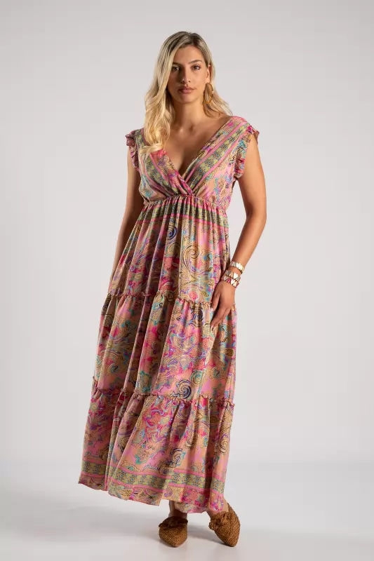 Φόρεμα Maxi Paisley Βολάν