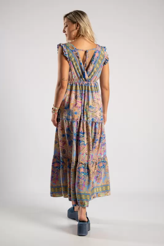 Φόρεμα Maxi Paisley Βολάν