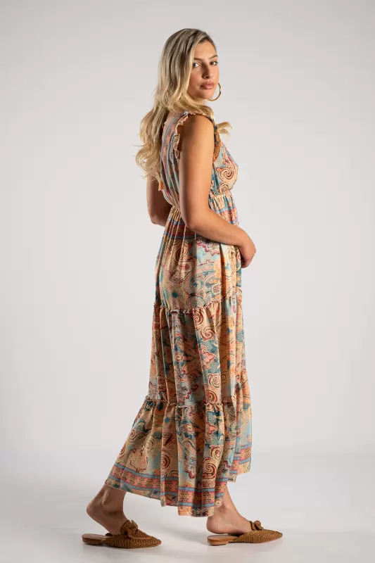 Φόρεμα Maxi Paisley Βολάν